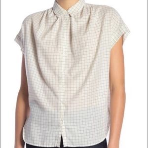 Madewell White Windowpane Central Shirt
